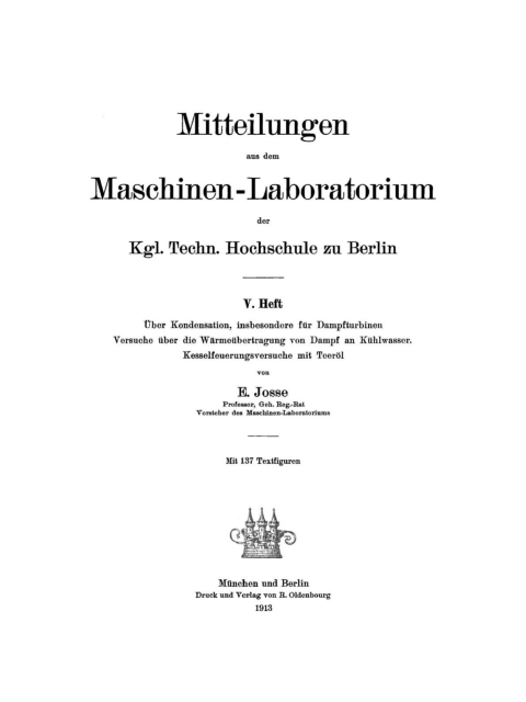 Cover image for book Ueber Kondensation, insbesondere für Dampfturbinen