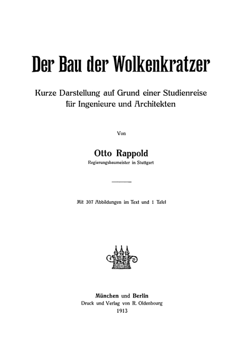 Cover image for book Der Bau der Wolkenkratzer