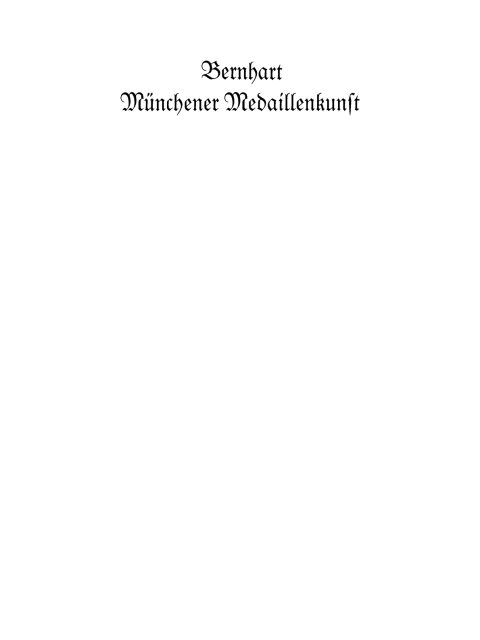 Cover image for book Die Münchener Medaillenkunst der Gegenwart