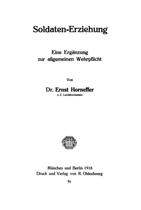 Cover image for book Soldaten-Erziehung