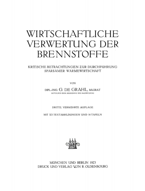 Cover image for book Wirtschaftliche Verwertung der Brennstoffe