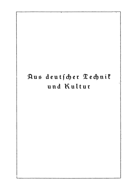 Cover image for book Aus deutscher Technik und Kultur