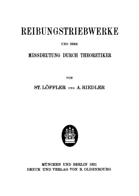 Cover image for book Reibungstriebwerke und ihre Missdeutung durch Theoretiker