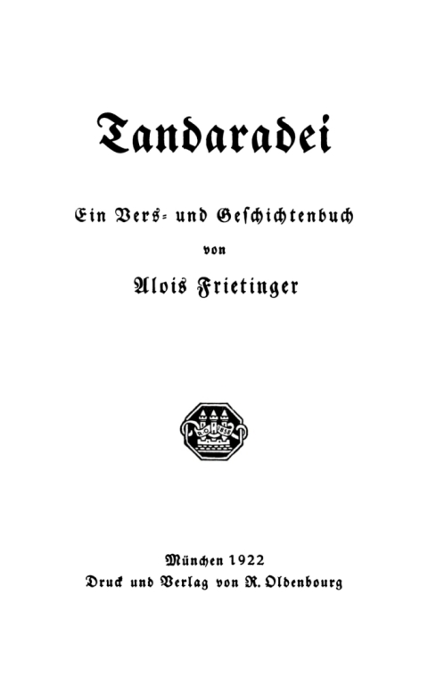 Cover image for book Tandaradei