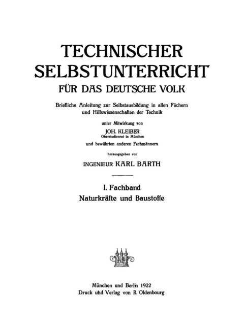 Cover image for book Naturkräfte und Baustoffe