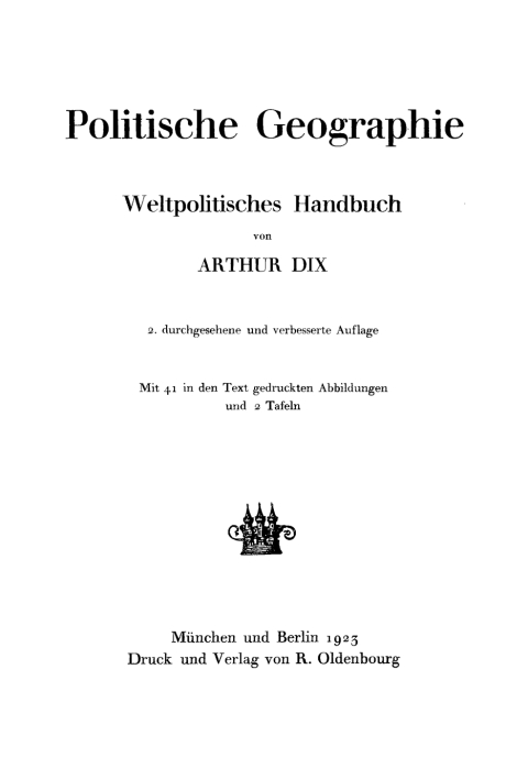 Cover image for book Politische Geographie