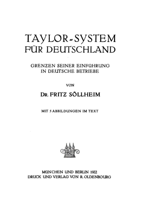 Cover image for book Taylor-System für Deutschland