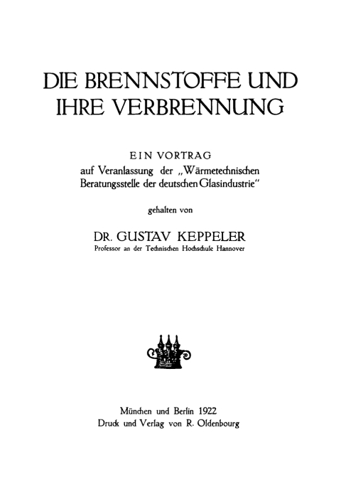 Cover image for book Die Brennstoffe und ihre Verbrennung