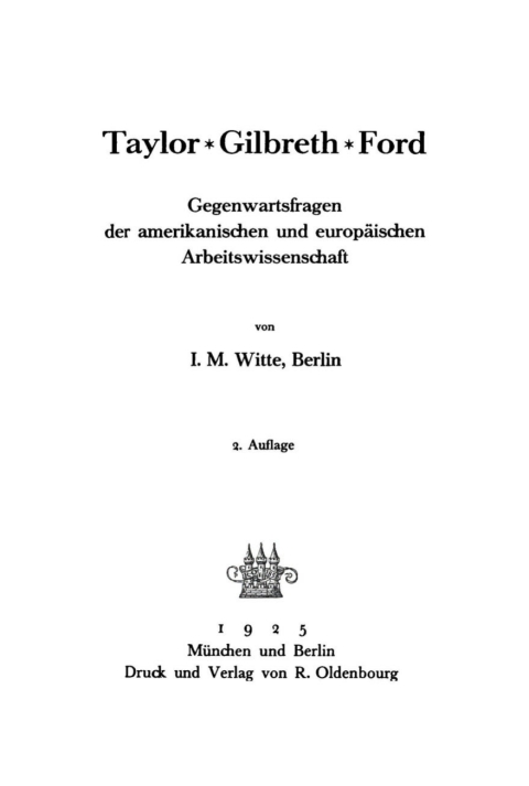 Cover image for book Taylor - Gilberth - Ford