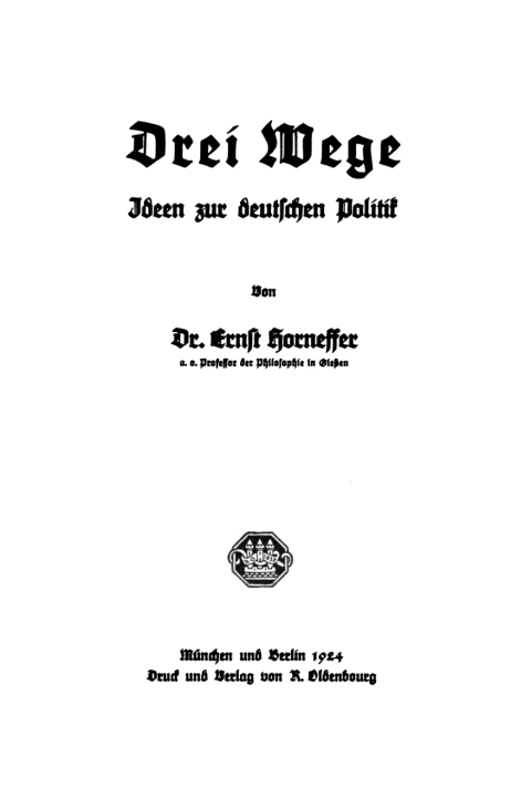 Cover image for book Drei Wege