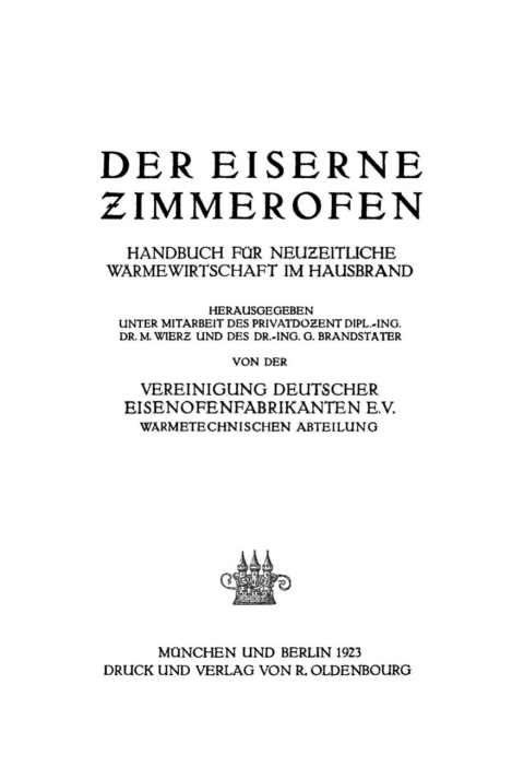 Cover image for book Der eiserne Zimmerofen