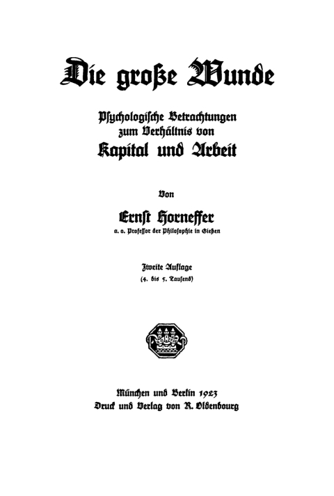 Cover image for book Die große Wunde