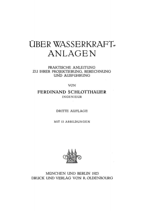 Cover image for book Über Wasserkraftanlagen