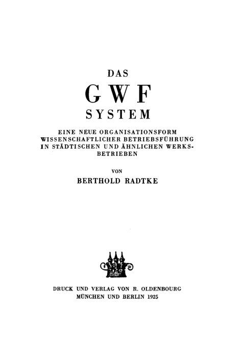 Cover image for book Das GWF System
