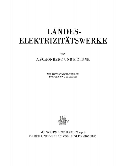 Cover image for book Landes-Elektrizitätswerke