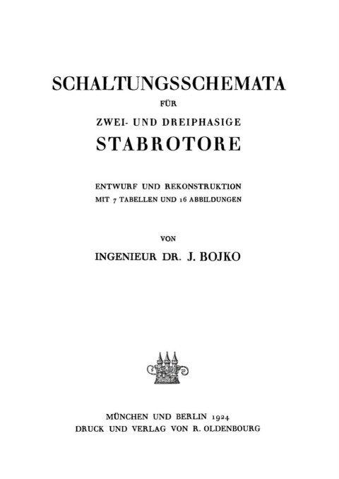 Cover image for book Schaltungsschemata für zwei- und dreiphasige Stabrotore
