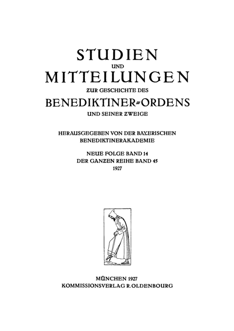 Cover image for book Studien und Mitteilungen zur Geschichte des Benediktinerordens und seiner Zweige. Band 45