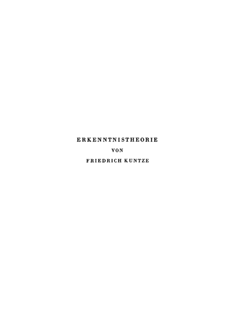 Cover image for book Erkenntnistheorie