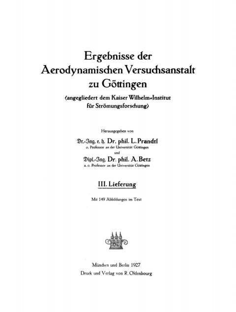 Cover image for book Ergebnisse der aerodynamischen Versuchsanstalt zu Göttingen. Lfg. 3