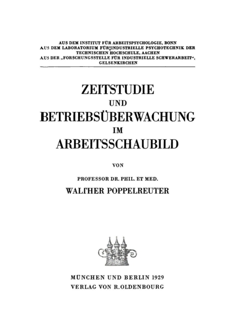 Cover image for book Zeitstudie und Betriebsüberwachung im Arbeitsschaubild