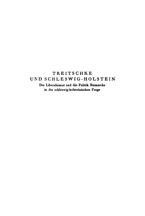 Cover image for book Treitschke und Schleswig-Holstein