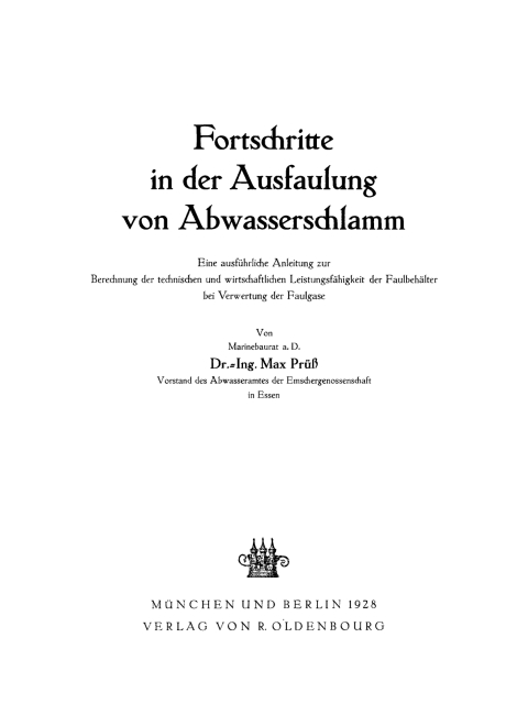 Cover image for book Fortschritte in der Ausfaulung von Abwasserschlamm