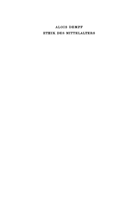 Cover image for book Die Ethik des Mittelalters