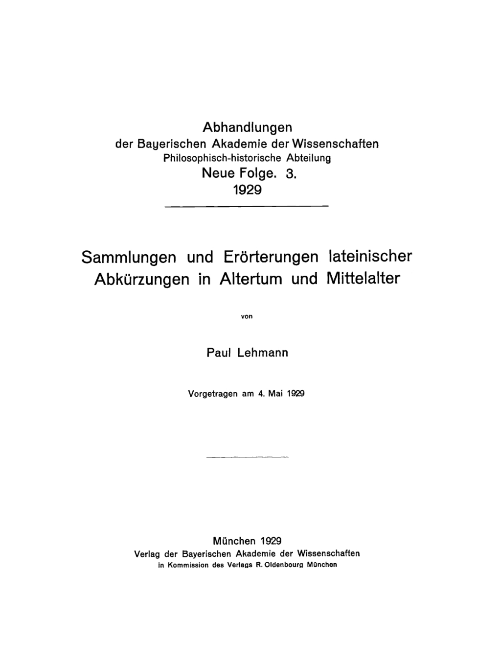 Page Fidelity Sammlungen und Erörterungen lateinischer Abkürzungen in Altertum und Mittelalter; $112.76
