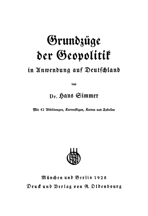 Cover image for book Grundzüge der Geopolitik in Anwendung auf Deutschland