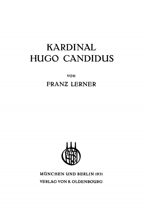 Cover image for book Kardinal Hugo Candidus