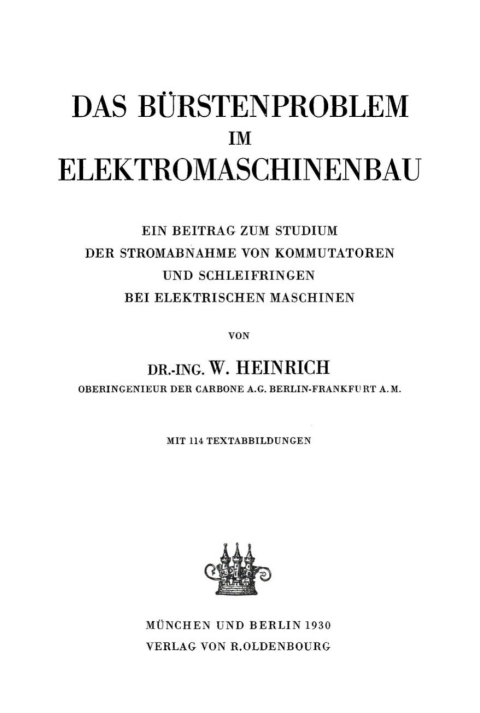 Cover image for book Das Bürstenproblem im Elektromaschinenbau
