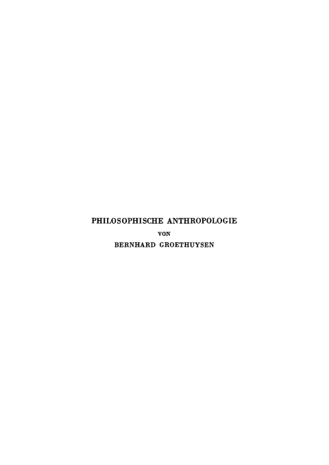 Cover image for book Philosophische Anthropologie