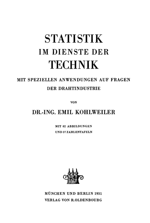 Cover image for book Statistik im Dienste der Technik