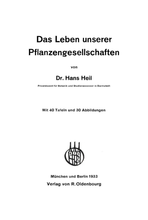 Cover image for book Das Leben unserer Pflanzengesellschaften