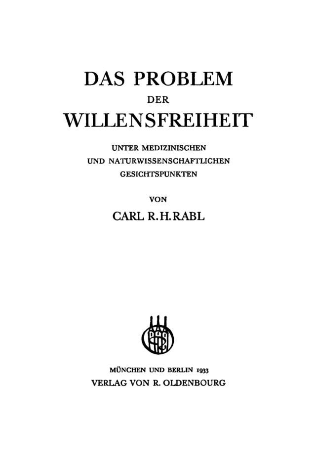 Das Problem der Willensfreiheit
