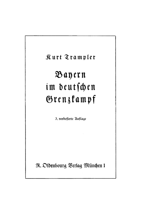 Cover image for book Bayern im deutschen Grenzkampf