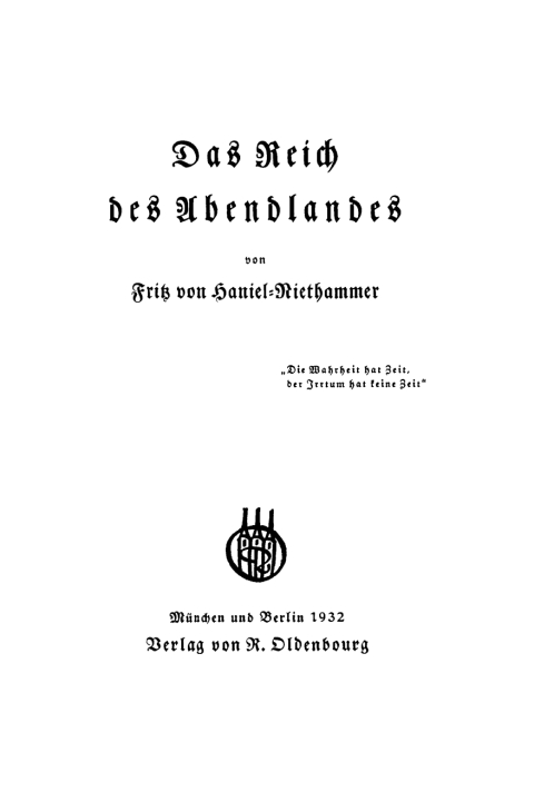 Cover image for book Das Reich des Abendlandes