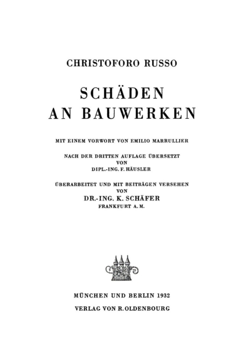 Cover image for book Schäden an Bauwerken