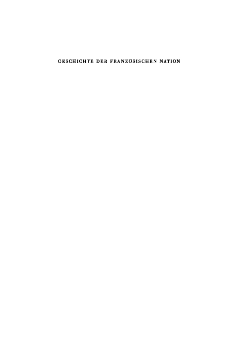Cover image for book Geschichte der französischen Nation