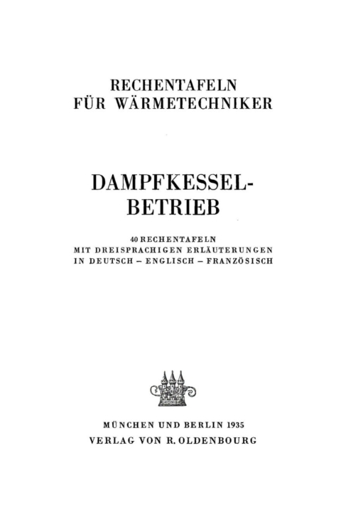 Cover image for book Rechentafeln für Wärmetechniker