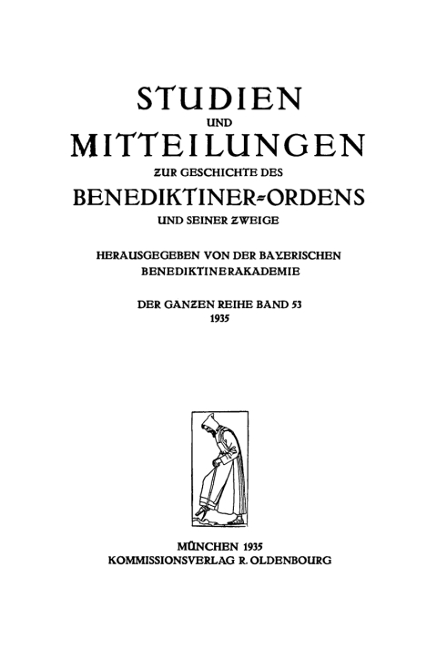 Cover image for book Studien und Mitteilungen zur Geschichte des Benediktinerordens und seiner Zweige. Band 53 (I./II. Heft)