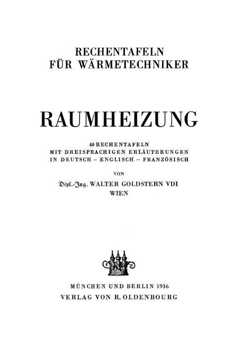 Cover image for book Rechentafeln für Wärmetechniker