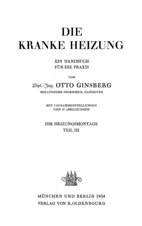 Cover image for book Die Heizungs-Montage