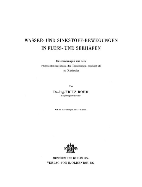 Cover image for book Wasser- und Sinkstoff-Bewegungen in Fluss- und Seehäfen