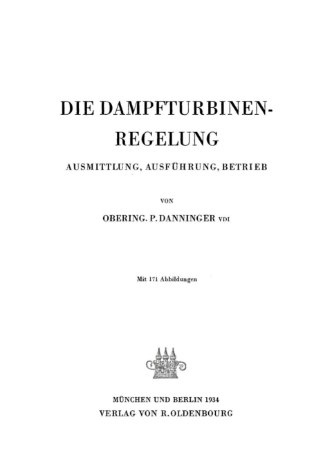 Cover image for book Die Dampfturbinenregelung