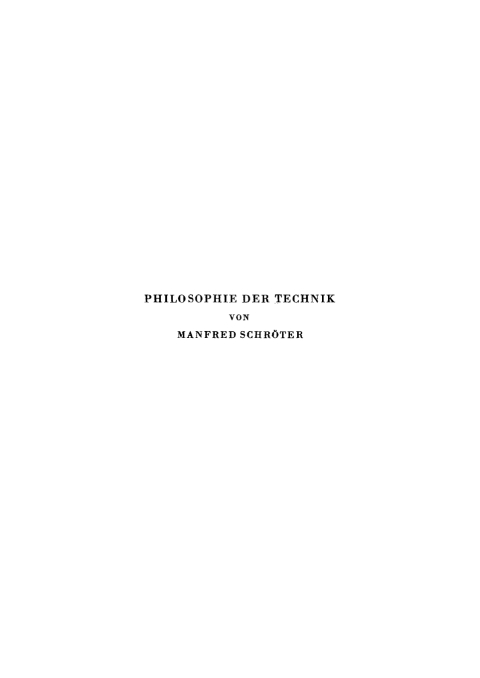 Cover image for book Philosophie der Technik
