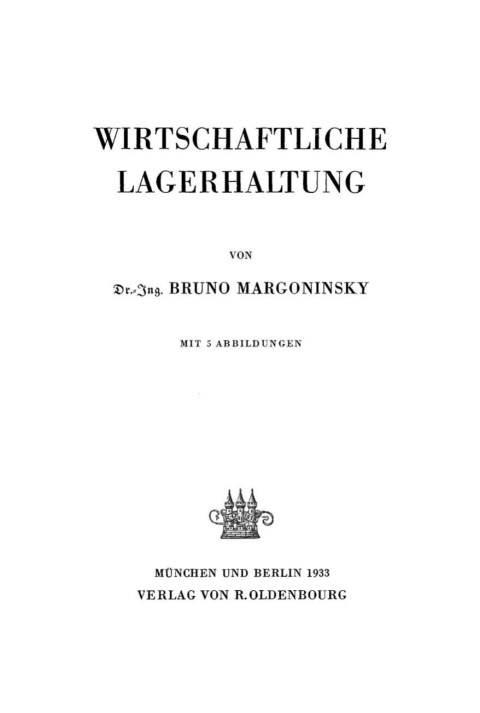 Cover image for book Wirtschaftliche Lagerhaltung