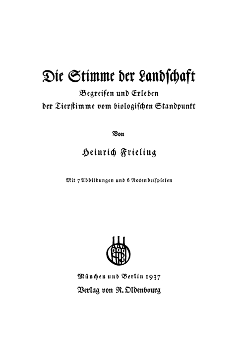 Cover image for book Die Stimme der Landschaft