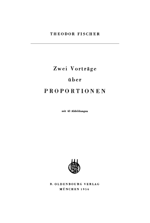 Cover image for book Zwei Vorträge über Proportionen