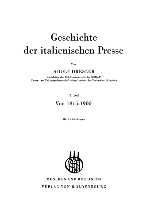 Cover image for book Von 1815–1900